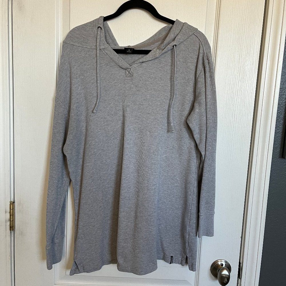 Patagonia women's waffle hooded tunic XL grey